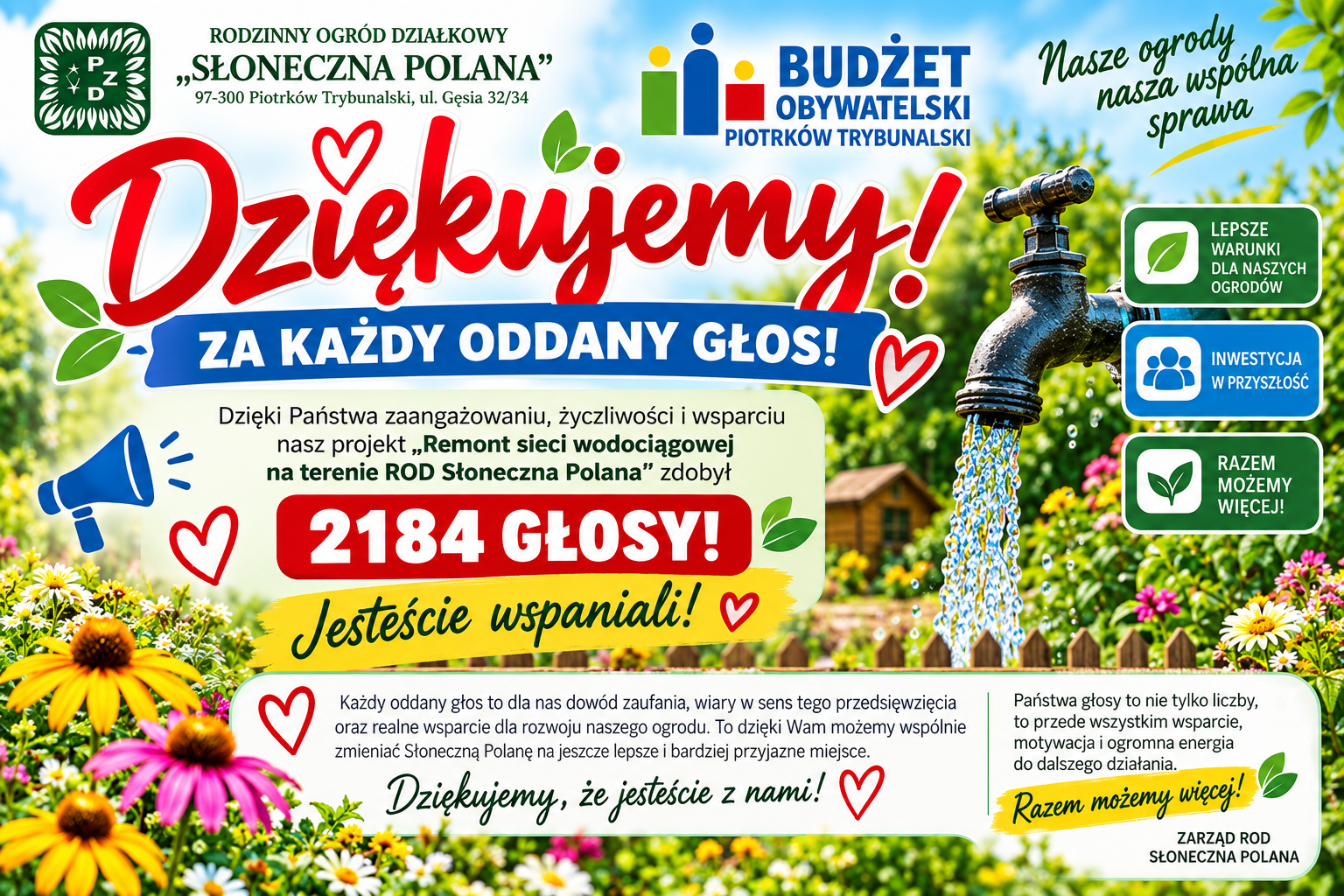 Podziękowanie BO 2027 ROD